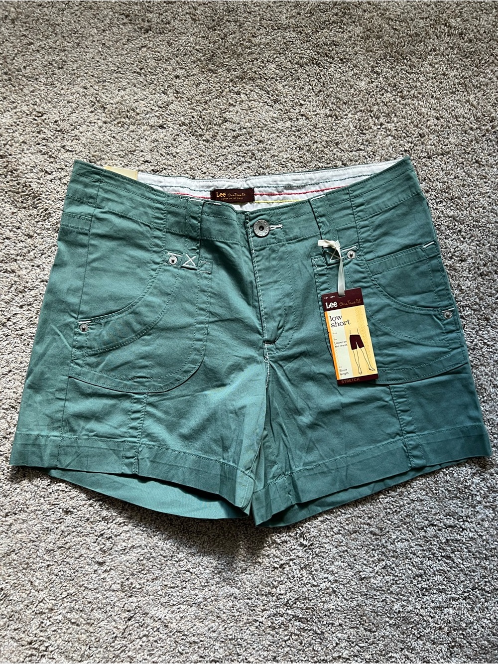 Lee Women's Low Short in Teal Green